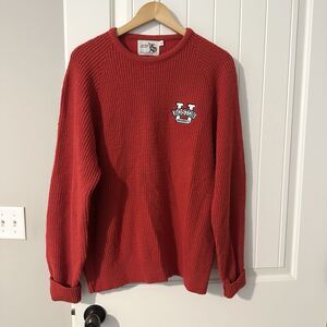 Vintage Boston University Sweater Peerless Casuals Embroidered Size Large USA